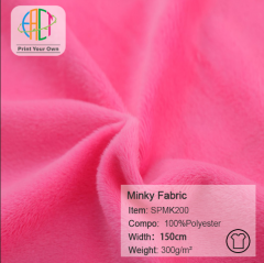 SPMK200 Wholesale 100% Polyester Minky Fabric Solid Color 200gsm MOQ 120y