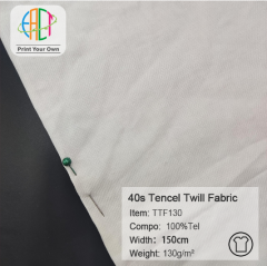 TTF130 Custom Printed 40s Tencel twill Fabric 100% Tel 130gsm