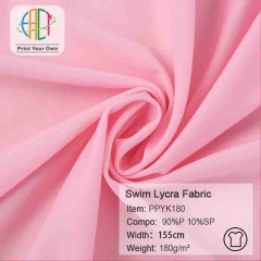 PPYK180 Wholesale Swim Lycra Fabric 90%P 10%SP 180gsm MOQ 25KG as a roll