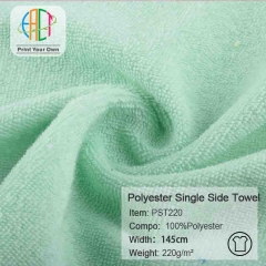 PST220 Wholesale 100% Polyester Solid Polyester Single Side Towel 220gsm MOQ 90 Yards