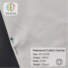 WP-CA150 Custom Printed Waterproof Cotton Canvas Fabric 100%Cotton 250gsm