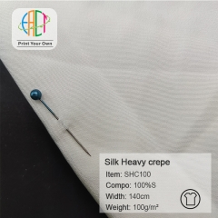 SHC100 Custom Printed Silk Heavy crepe Fabric 100%Silk 100gsm