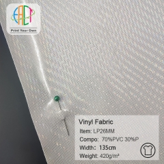 LP26MM Custom Printed Sparkle Vinyl Fabric 70% PVC 30% P 420gsm