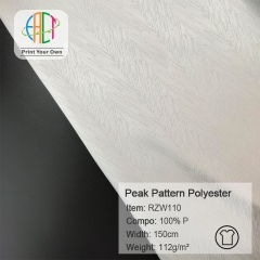 RZW110 Custom Printed Peak Pattern Polyester Fabric 100%Polyester 112gsm