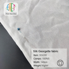 SGG50 Custom Printed Silk Georgette Fabric 100%Silk 12MM, 50gsm