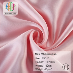 PSC16 Wholesale 16MM Silk Charmuese Fabric 100%S 68gsm MOQ 1m