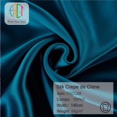 PSCC68 Wholesale 16MM Pure Silk Crepe De Chine Fabric 100%S 68gsm,  MOQ 1m