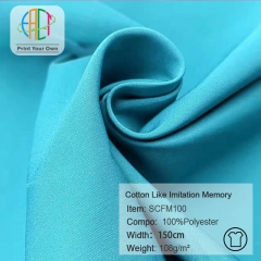 SCFM100 Wholesale 75D Cotton Like Imitation Memory Fabric100%P 108gsm, MOQ100m