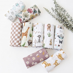 R003  120x120cm  Baby Muslin Wraps Swaddle Blankets  70% bamboo 30%cotton