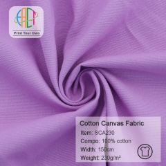 SCA230 Cotton Canvas Fabric 230gsm 100%C MOQ 120m