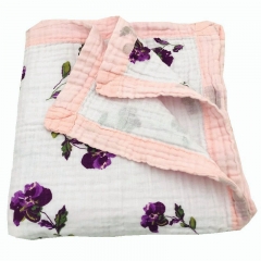 R015 100% Cotton Baby Swaddle Blanket/ Large 47x47 inches