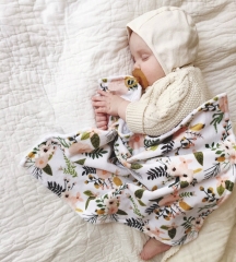 R018 40x48cm Mini Security Baby Minky Printed Blanket/Lovely Blanket