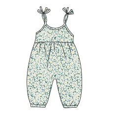G024 Custom Strap Jumpsuit Shorts Toddler Infant Newborn Baby