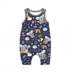BC001 Custom Made Kids Jumpsuit, Sleeveless Romper With Organic Bamboo Cotton Material