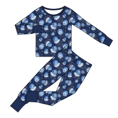 G027 Customized Two Pieces Set Pajamas With Cotton or Bamboo Fabric