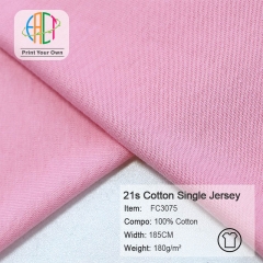 FC3075 21s Combed Plain Weave Cotton Single Jersey Fabric