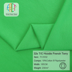 FC3332 32s Combed T/C French Terry Fabric 19%Cotton 81%Polyester 230gsm