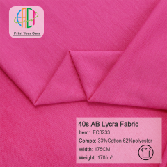 FC3233 40s AB Lycra Fabric 33%Cotton 62%Polyester 170gsm