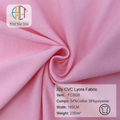 FC3038 32s CVC Lycra Fabric 54%Cotton 38%Polyester 230gsm