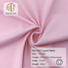 FC3028 32s CVC Lycra Fabric 55%Cotton 40%Polyester 190gsm