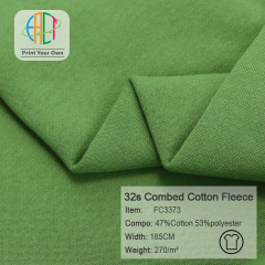 FC3373 32s Combed Cotton Fleece Fabric 47%Cotton 53%Polyester 270gsm