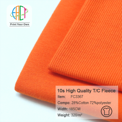 FC3367 10s High Quality T/C Fleece Fabric 28%Cotton 72%Polyester 320gsm