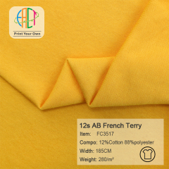 FC3517 12s AB French Terry Fabric 12%Cotton 88%Polyester 280gsm