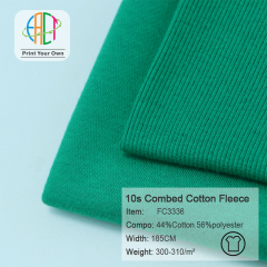 FC3336 10s Combed Cotton Fleece Fabric 44%Cotton 56%Polyester 300-310gsm