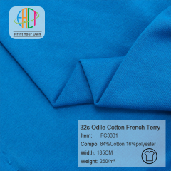 FC3331 32s Semi-combed Odile Cotton French Terry Fabric 84%Cotton 16%Polyester 260gsm