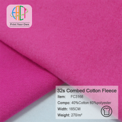 FC3168 32s Combed Cotton Fleece Fabric 40%Cotton 60%Polyester 270gsm