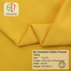FC3375 8s Combed Cotton French Terry Fabric 48%Cotton 52%Polyester 350-360gsm