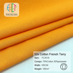 FC3518 32s Semi-combed Cotton French Terry Fabric 70%Cotton 30%Polyester 180gsm