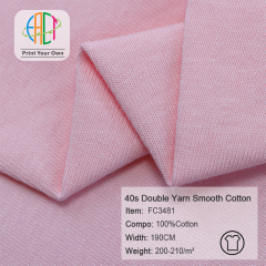 FC3481 40s Double Yarn Smooth Cotton Fabric 100%Cotton 200-210gsm
