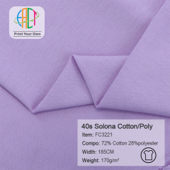 FC3221 40s Semi-combed Solona Cotton/Poly Blend Fabric