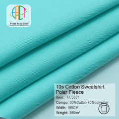 FC3537 10s Combed Cotton Sweatshirt Polar Fleece Fabric 30%Cotton 70%Polyester 380gsm
