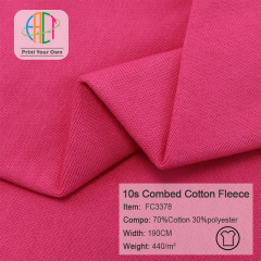FC3378 10s Combed Cotton Fleece Fabric 70%Cotton 30%Polyester 440gsm