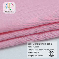 FC3386 26s Semi-combed Cotton Fabric 80%Cotton 20%Polyester 180-190gsm