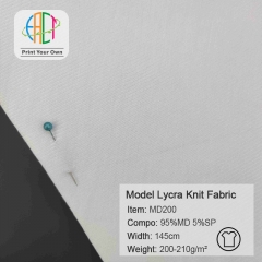 MD200 Modal Lycra Knit Single Jersey Fabric 95%MD 5%SP 200-210gsm