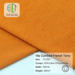 FC3357 16s Combed Cotton French Terry Fabric 45%Cotton 55%Polyester 280gsm