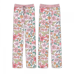 WPA001 Customized Digital Floral Print Drawstring Women's Pants