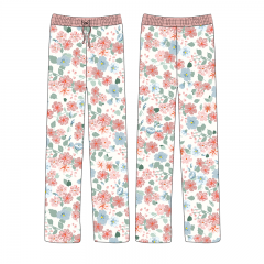 WPA001 Customized Digital Floral Print Drawstring Women's Pants