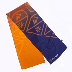 SC006 Customized Printed  Design Crepe De Chine Pure Silk Long Scarf with Logo and Pattern