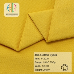 FC5220 40s Semi-combed Cotton Lycra Fabric 93%C 7%Sp  200gsm