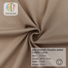 FC6002 40s Semi-combed Smooth Double-sided Cotton Lycra Fabric