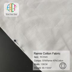 RC5545 Custom Printed Ramie Cotton Fabric 55%Ramie 45%Cotton