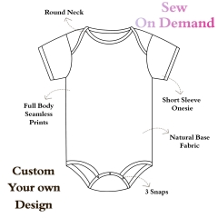 G022 Custom Baby Girl Modal Floral Bodysuits Onesies Newborn to Infant