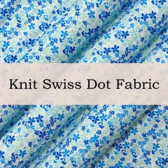 FC19139 Custom Printed Knit Swiss Dot Fabric