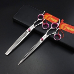 7.5 inch High quality Professional Pet Scissors,chunkers & straight shears