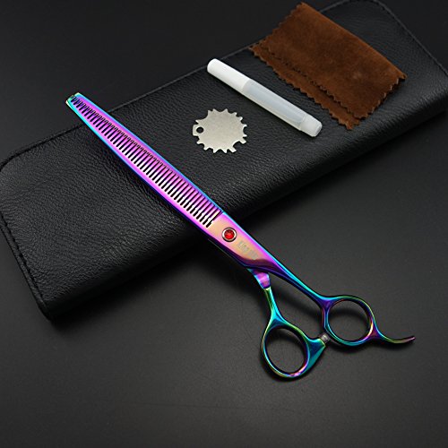 7.5in. Professional Pet Grooming Scissors,Thinning Scissors,Dog thinning shears,Dog grooming,54 teeth,rainbown color,A565