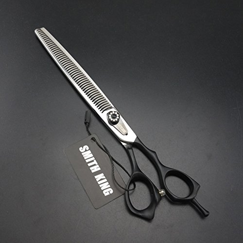 8.0 inches Professional Pet Grooming Scissors Pet Straight Scissors Thinning scissors Curved shears Dog Grooming Scissors 440C 62HRC (silver thinning scissors)